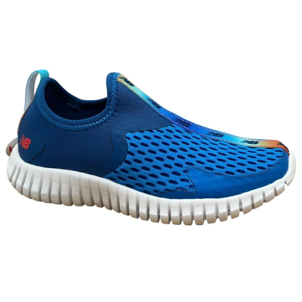 New Balance Little Boys Aqua Drift Slip on Water Shoes 13 Wide Blue Sporty Style